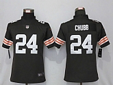 Women Nike Cleveland Browns 24 Chubb Brown Vapor Limited Jersey,baseball caps,new era cap wholesale,wholesale hats